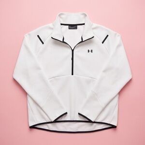 Under Armour white and Black Half-Zip Jacket